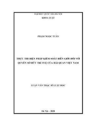 Biện Pháp Kiểm Soát Biên Giới Đối Với Quyền Sở Hữu Trí