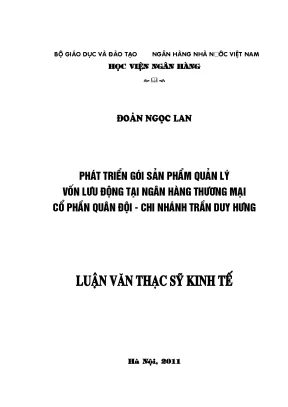 Quản Lý Vốn Lưu Động Tại Ngân Hàng TMCP Quân Đội: Giải 