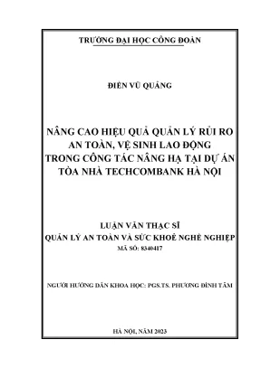Nâng Cao Hiệu Quả Quản Lý Rủi Ro An Toàn Lao Động Tại Dự 