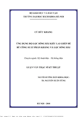 Ứng Dụng Bộ Lọc Sóng HàI Kiểu Lai Ghép Trong Bù Công 