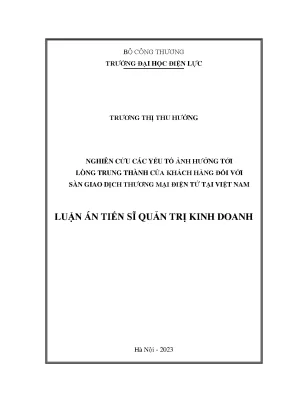 Nghiên Cứu Lòng Trung Thành Của Khách Hàng Đối Với Sàn