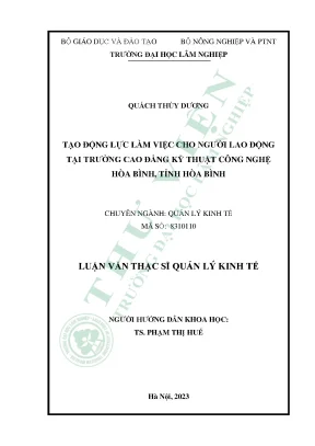 Tạo Động Lực Làm Việc Cho Người Lao Động Tại Trường Cao