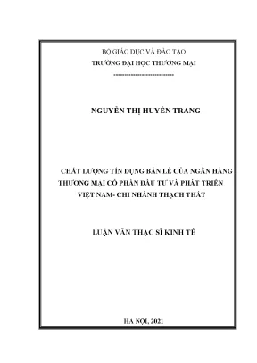 Nâng Cao Chất Lượng Tín Dụng Bán Lẻ Tại Ngân Hàng Thương