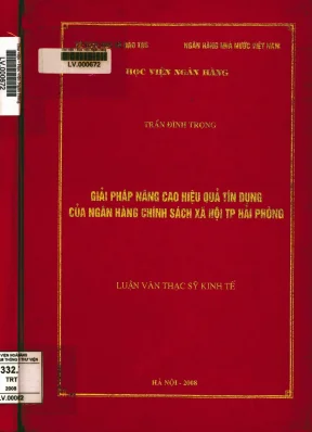 Giải pháp nâng cao hiệu quả tín dụng tại Ngân hàng Chính