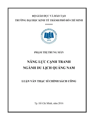 Năng Lực Cạnh Tranh Ngành Du Lịch Quảng Nam: Giải Pháp