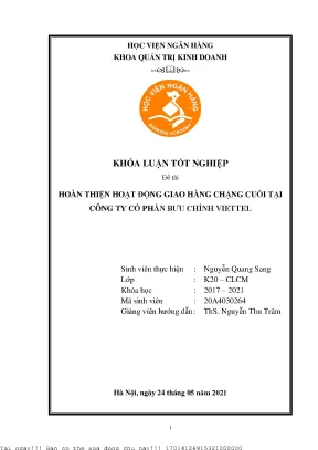 Hoàn thiện hoạt động giao hàng chặng cuối tại Viettel Post