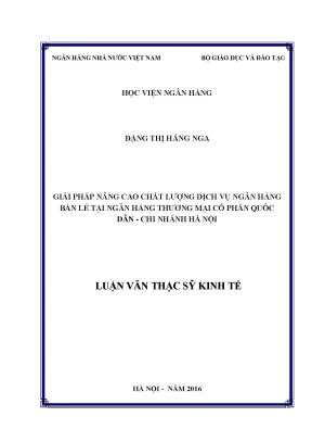 Giải Pháp Nâng Cao Chất Lượng Dịch Vụ Ngân Hàng Bán Lẻ