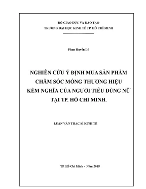Nghiên Cứu Ý Định Mua Sản Phẩm Chăm Sóc Móng Kềm Nghĩa