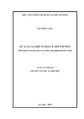 Nghiên Cứu Dư Luận Xã Hội Về Bảo Vệ Môi Trường Tại Khu