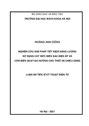 Nghiên Cứu Giải Pháp Tiết Kiệm Năng Lượng Sử Dụng Ánh