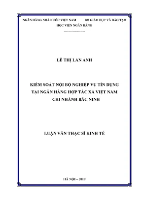 Kiểm Soát Nội Bộ Nghiệp Vụ Tín Dụng Tại Ngân Hàng Hợp