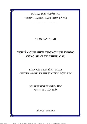 Nghiên Cứu Lưu Thông Công Suất Xe Nhiều Cầu