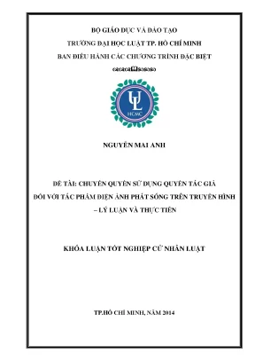 Chuyển Quyền Sử Dụng Quyền Tác Giả Đối Với Tác Phẩm Điện