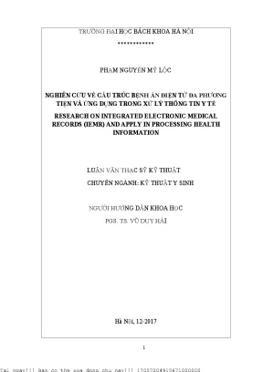 Nghiên Cứu Cấu Trúc Bệnh Án Điện Tử Đa Phương Tiện và 