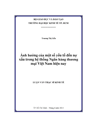Ảnh Hưởng Của Các Yếu Tố Đến Nợ Xấu Trong Ngân Hàng
