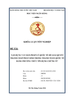 Vận Dụng Văn Bản Pháp Lý Quốc Tế Trong Giải Quyết Tranh