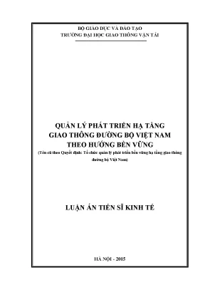 Quản Lý Phát Triển Hạ Tầng Giao Thông Đường Bộ Việt Nam