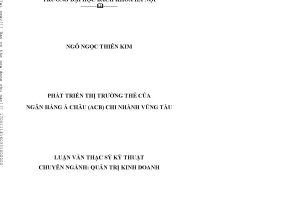 Phát Triển Thị Trường Thẻ Ngân Hàng ACB Chi Nhánh Vũng Tàu