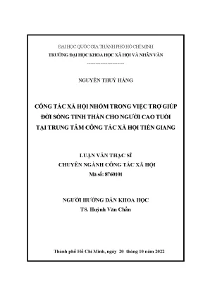 Công Tác Xã Hội Nhóm: Hỗ Trợ Đời Sống Tinh Thần Cho