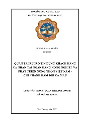 Quản Trị Rủi Ro Tín Dụng Khách Hàng Cá Nhân Tại Ngân