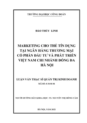 Chiến Lược Marketing Thẻ Tín Dụng Tại Ngân Hàng BIDV Đống Đa