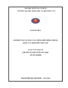 Lỗi Phát Âm Vận Mẫu Tiếng Trung Của Sinh Viên Việt Nam