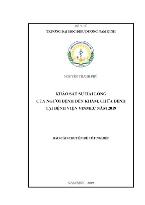 Khảo Sát Sự Hài Lòng Của Người Bệnh Tại Bệnh Viện Vinmec 