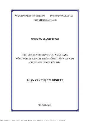 Nâng Cao Hiệu Quả Huy Động Vốn Tại Agribank Yên Sơn