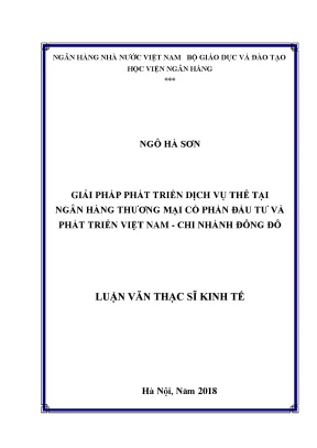 Giải Pháp Phát Triển Dịch Vụ Thẻ Tại BIDV Chi Nhánh Đông Đô