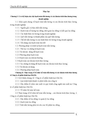 Kế Toán Tiền Lương và Các Khoản Trích Theo Lương Tại