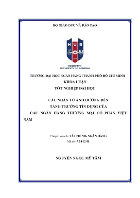 Các Nhân Tố Ảnh Hưởng Đến Tăng Trưởng Tín Dụng Ngân Hàng