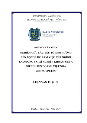 Nghiên Cứu Động Lực Làm Việc Tại Xí Nghiệp Vietsovpetro