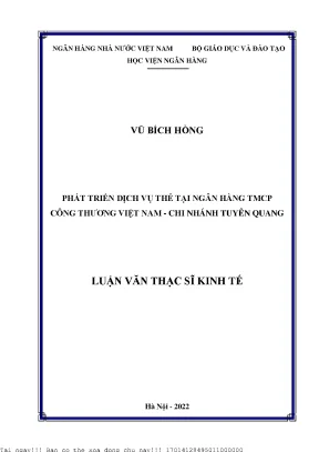 Phát Triển Dịch Vụ Thẻ Tại Ngân Hàng TMCP Công Thương