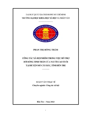 Công Tác Xã Hội Nhóm Hỗ Trợ Đời Sống Tinh Thần Người Cao