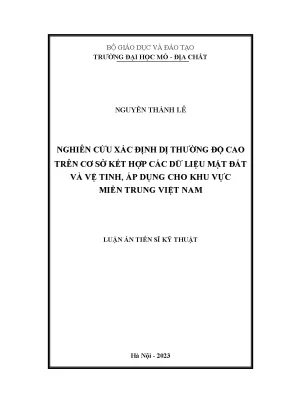 Nghiên Cứu Dị Thường Độ Cao Tại Miền Trung Việt Nam: Kết 