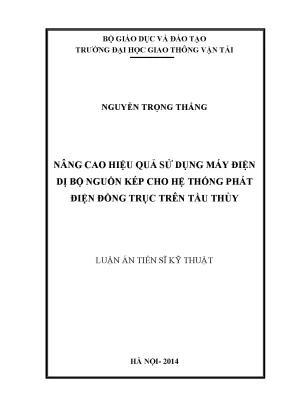 Nâng Cao Hiệu Quả Sử Dụng Máy Điện Dị Bộ Nguồn Kép Trong