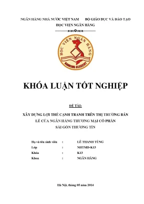 Xây Dựng Lợi Thế Cạnh Tranh Ngân Hàng Thương Mại Cổ Phần
