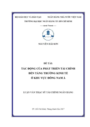 Tác Động Của Phát Triển Tài Chính Đến Tăng Trưởng Kinh