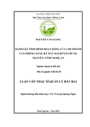 Đánh Giá Hoạt Động Văn Phòng Đăng Ký Đất Đai Huyện Hưng