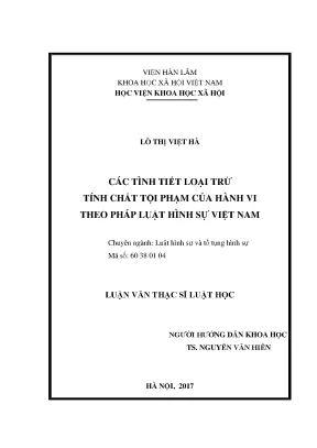 Tình Tiết Loại Trừ Tính Chất Tội Phạm Trong Pháp Luật