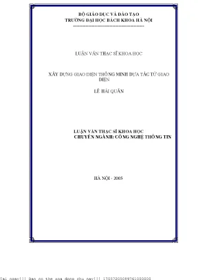 Xây Dựng Giao Diện Thông Minh Dựa Trên Tác Tử Giao Diện