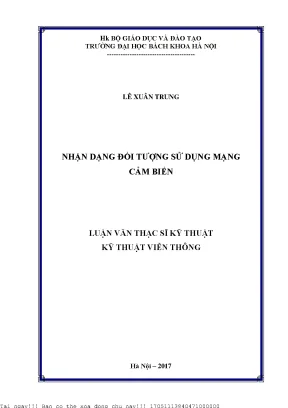 Nhận Dạng Đối Tượng Sử Dụng Mạng Cảm Biến Trong Kỹ Thuật