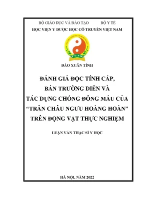 Đánh Giá Độc Tính và Tác Dụng Chống Đông Máu của Trân