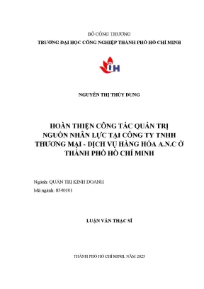 Hoàn thiện quản trị nguồn nhân lực tại công ty TNHH