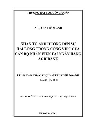 Nhân Tố Ảnh Hưởng Đến Sự Hài Lòng Trong Công Việc Tại