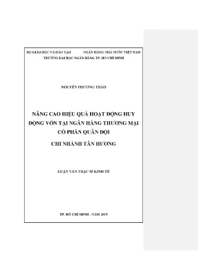 Nâng Cao Hiệu Quả Huy Động Vốn Tại Ngân Hàng Thương Mại 