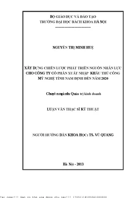 Chiến Lược Phát Triển Nguồn Nhân Lực Cho Công Ty Cổ Phần