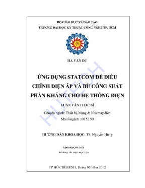Ứng Dụng STATCOM Trong Điều Chỉnh Điện Áp Và Bù Công 