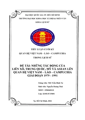 Tác Động Của Các Cường Quốc Đến Quan Hệ Việt Nam – Lào –
