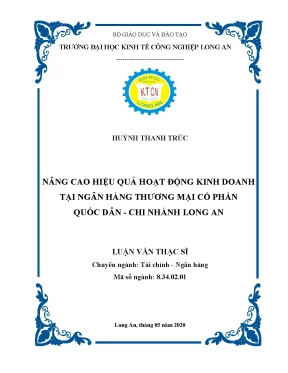 Nâng Cao Hiệu Quả Kinh Doanh Tại Ngân Hàng Thương Mại Cổ